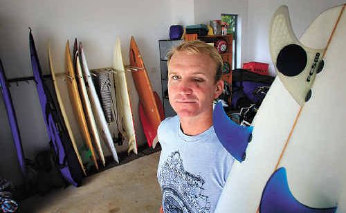 Tim Marshall shows the severe facial injuries he suffered in a surfing accident in Bali. He may lose sight in his left eye. Tim Marshall shows the severe facial injuries he suffered in a surfing accident in Bali. He may lose sight in his left eye.